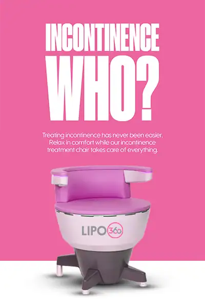 LIPO360 EMS Chair Can Help with Urinary Incontinence 2 Image of a urinary incontinence treatment seat Wiltshire