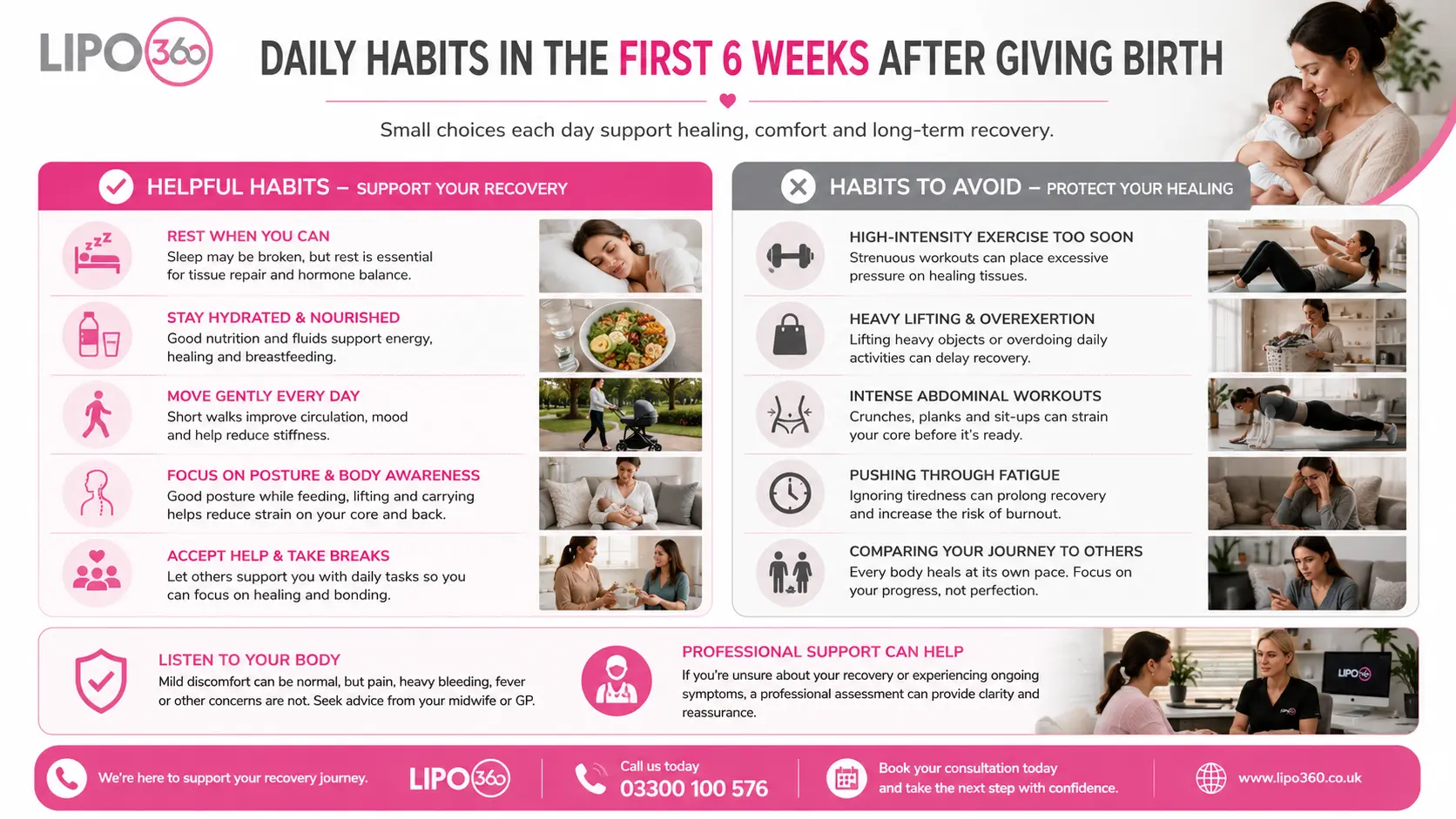 What to Do (and Avoid) in the First 6 Weeks After Giving Birth To Avoid Diastasis Recti 3 First 6 Weeks After Giving Birth To Avoid Diastasis Recti Wiltshire : Daily Habits in the First 6 Weeks After Giving Birth